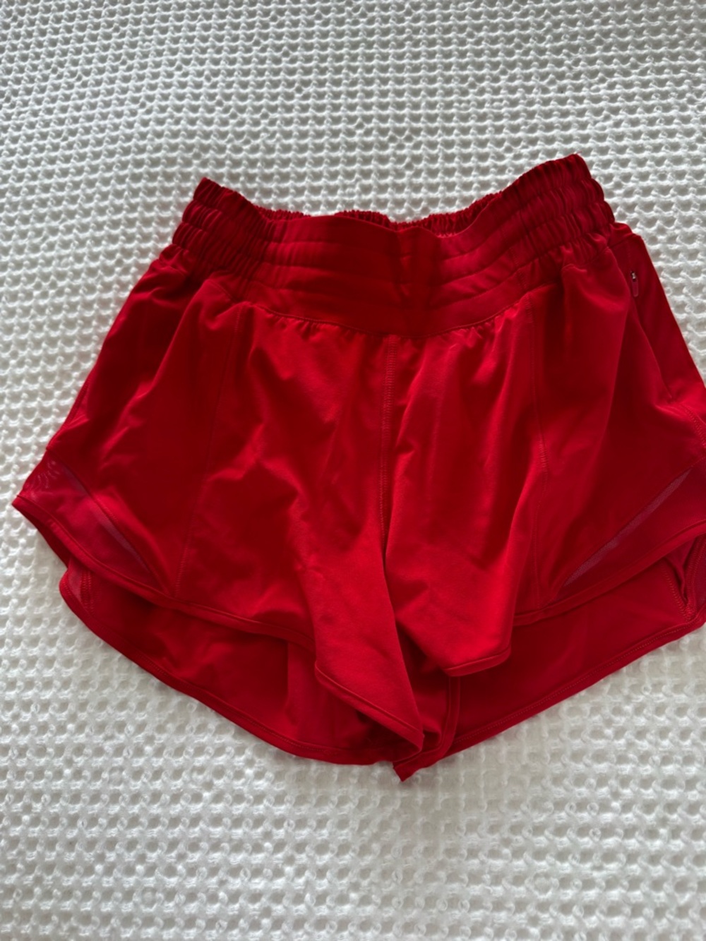 lululemon athletica Red Split-Hem Athletic Shorts